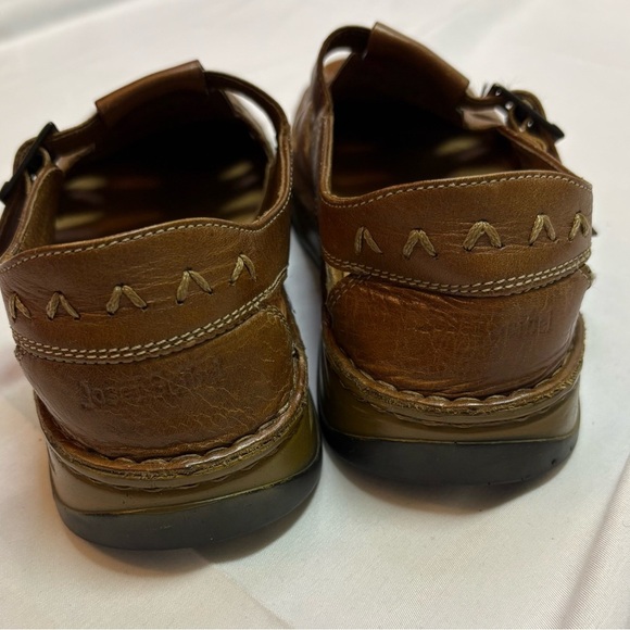 Josef Seibel Women’s 36 Fisherman Sandals Leather Square Closed Toe Cage Shoe - Picture 4 of 12